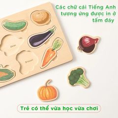 Bảng bận rộn nhận biết rau củ cho bé TOY09