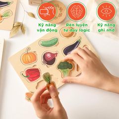 Bảng bận rộn nhận biết rau củ cho bé TOY09