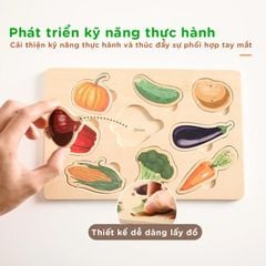 Bảng bận rộn nhận biết rau củ cho bé TOY09