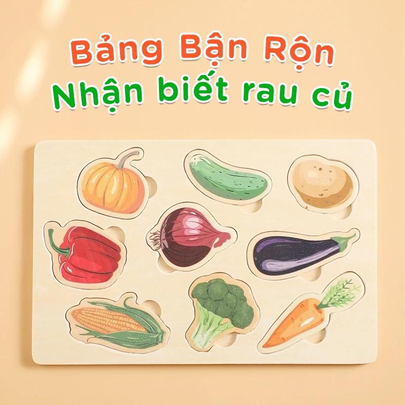 Bảng bận rộn nhận biết rau củ cho bé TOY09