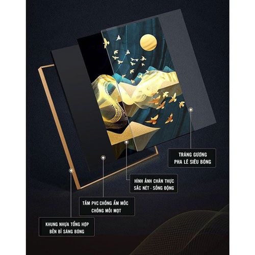 Tranh đơn hình chữ nhật kt 50*70*3 GD-B1