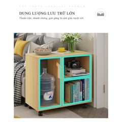 Kệ để đồ di động bằng gỗ đa năng có bánh xe - GA23