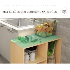 Kệ để đồ di động bằng gỗ đa năng có bánh xe - GA23