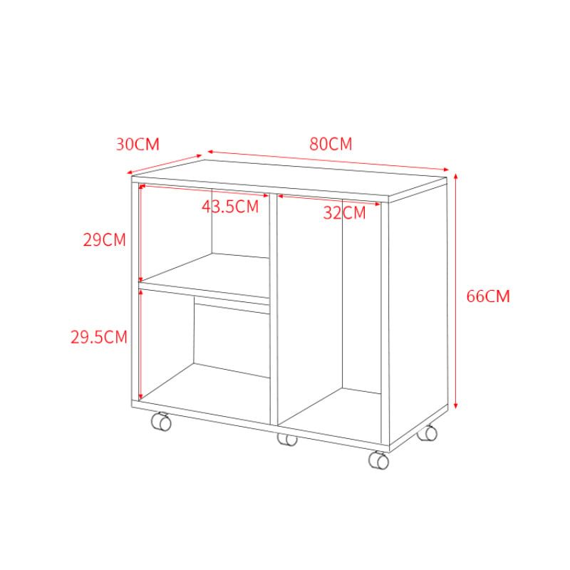 Kệ để đồ di động bằng gỗ đa năng có bánh xe - GA23