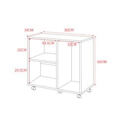 Kệ để đồ di động bằng gỗ đa năng có bánh xe - GA23