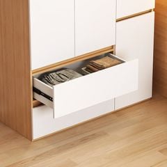 Tủ quần áo 3 cánh vân gỗ trắng GP339.31