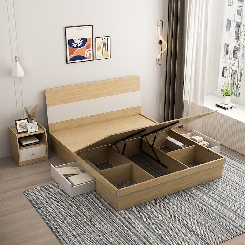 Giường ngủ hiện đại có ngăn kéo 2 bên - GP244