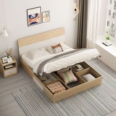 Giường ngủ hiện đại có ngăn kéo 2 bên - GP244