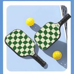 Vợt pickleball xanh caro viền đen hiện đại - PK01B.5