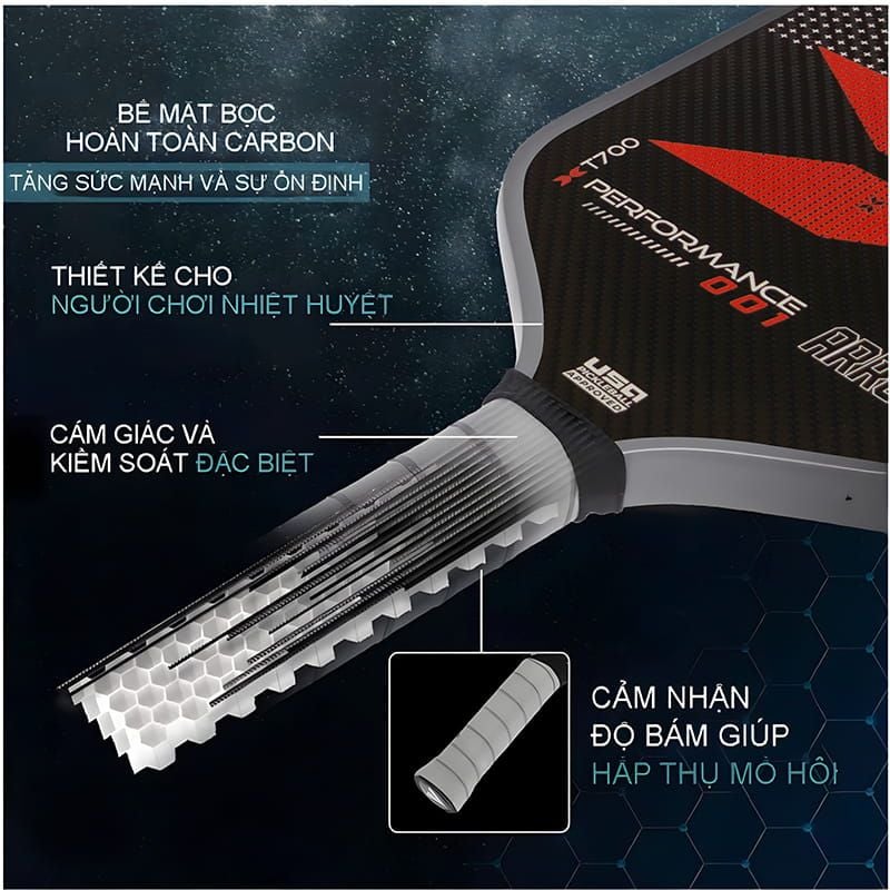 Vợt pickleball cao cấp, chất lượng cao - PK02