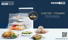 Máy Hấp Điện Gấp Gọn Panworld PW-2322 Bảng Điều Khiển Cơ