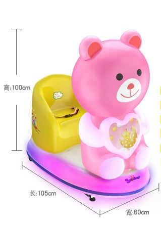 Máy nhún gấu hồng