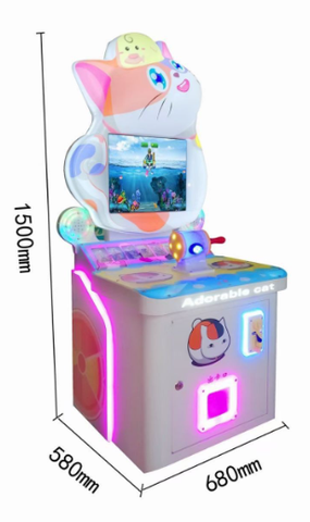 Máy game câu cá mèo trắng