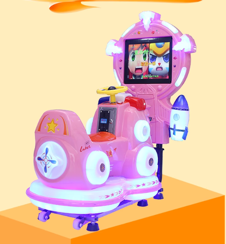 Máy nhún chơi game hồng 01