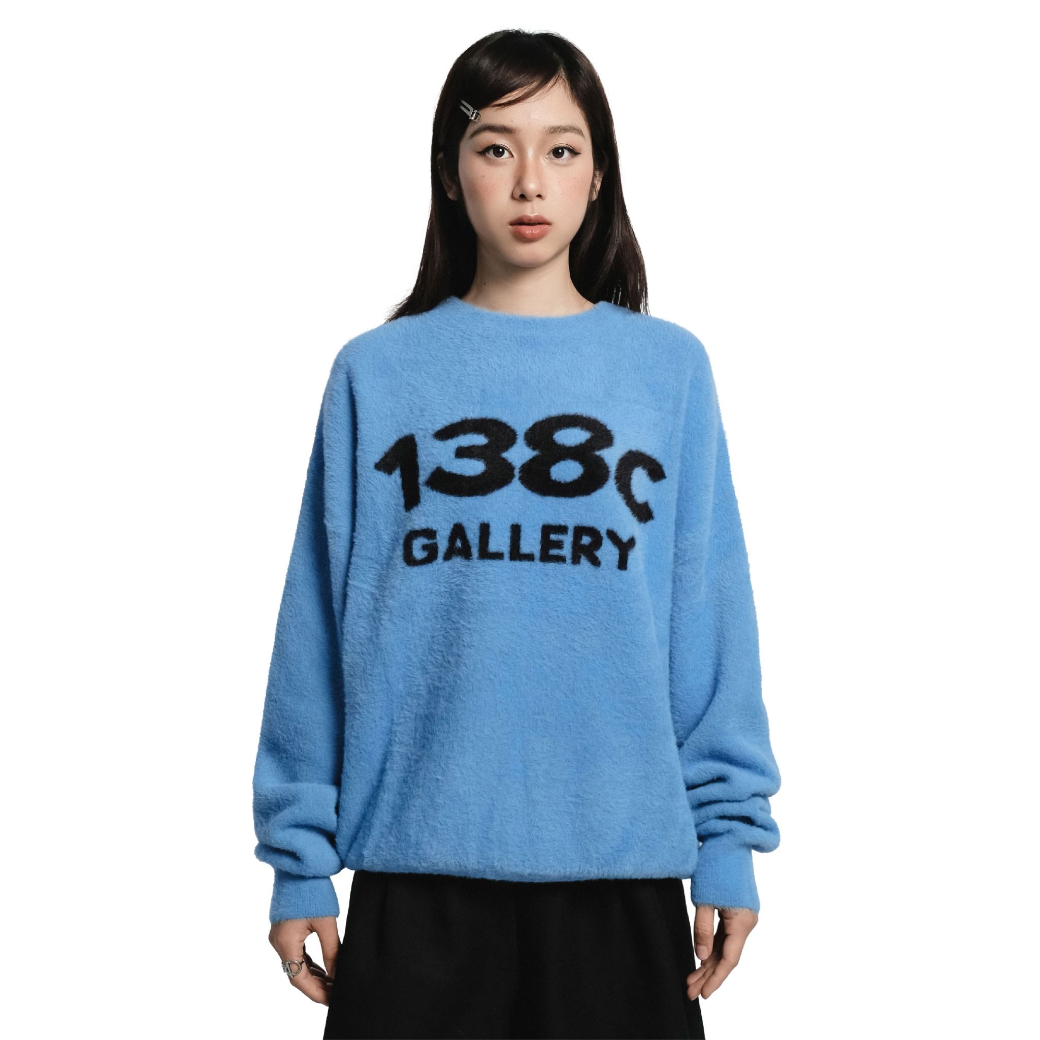  138C GALLERY/ INNOCENT LOVE KNIT FUZZY SWEATER 