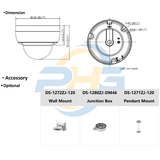  Camera HIKVISION DS-2CD1143G0-IUF | Kết nối dây | IP | 4 MP | Trong nhà hoặc ngoài trời | Cần đầu ghi 