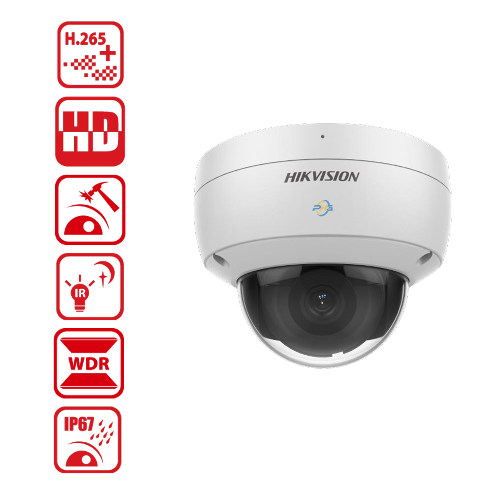  Camera HIKVISION DS-2CD1143G0-IUF | Kết nối dây | IP | 4 MP | Trong nhà hoặc ngoài trời | Cần đầu ghi 