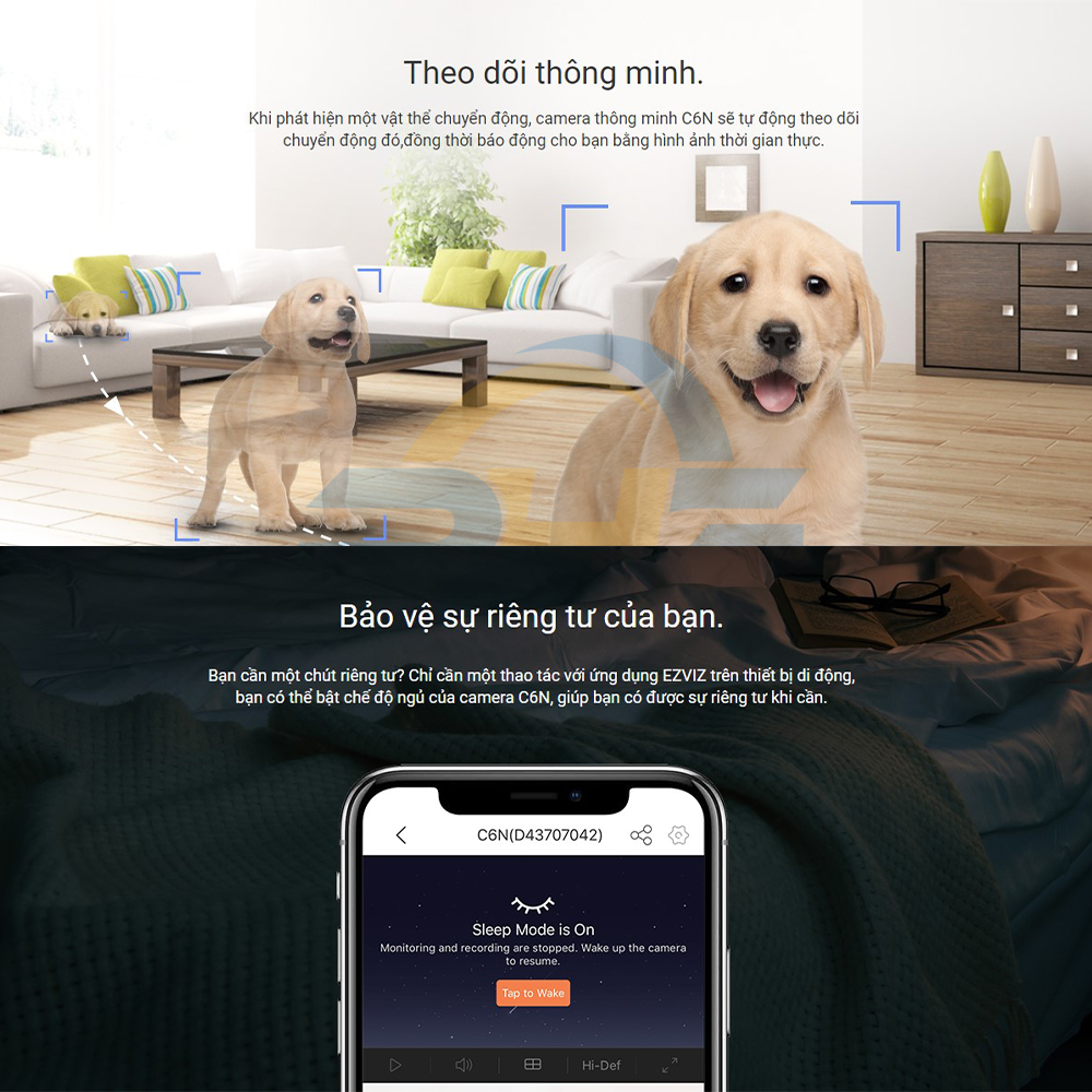  Camera EZVIZ C6N | Không dây | IP WIFI | 2 MP | 1080P | Trong nhà 