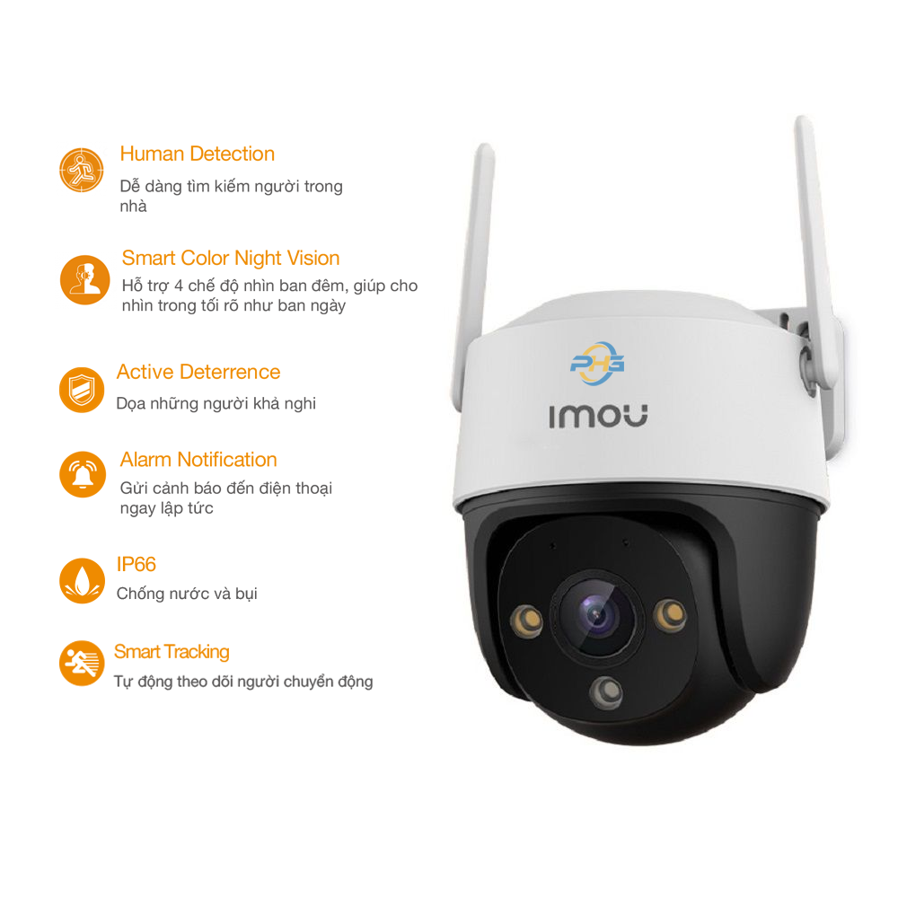  Camera IMOU Cruiser SE IPC-S21FP | Không dây | IP WIFI | 2 MP | 1080P | Ngoài trời 