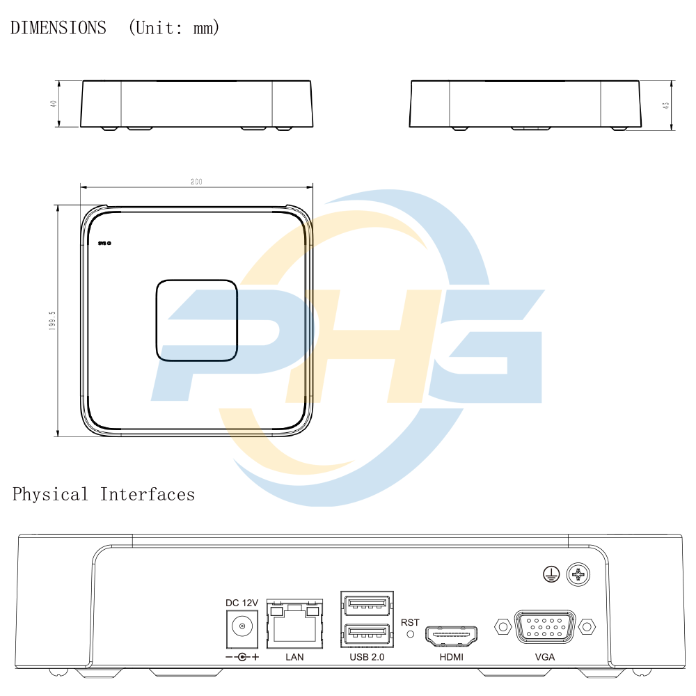  Đầu ghi hình TIANDY TC-R3110 SPEC:I/B/L/EU | 10 kênh IP | NVR 