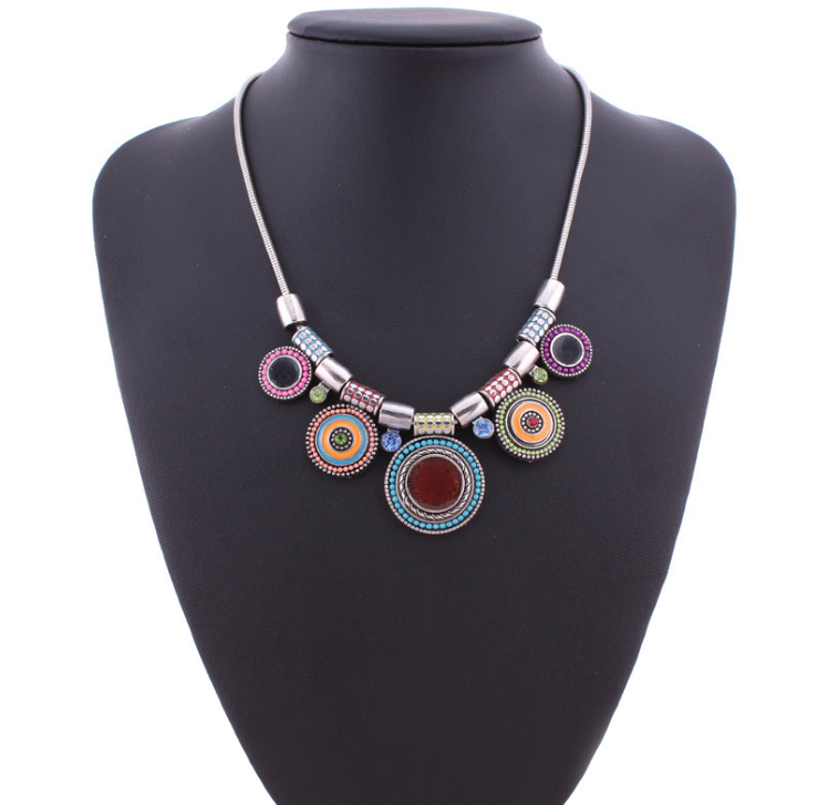 Dây chuyền mặt tròn đá