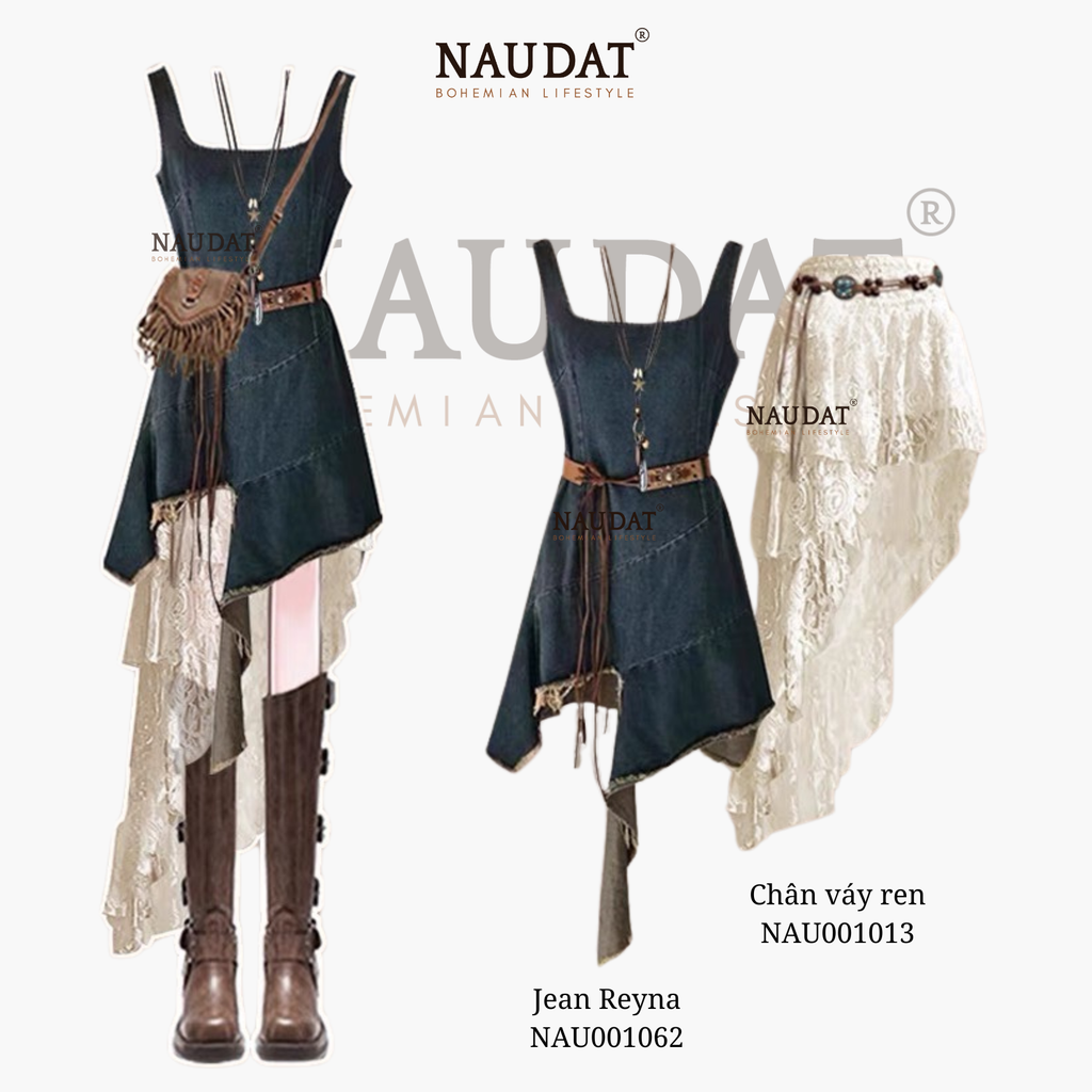 Đầm Jean Rách - Reyna