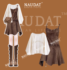 Đầm Boho Da Lộn - Aluna