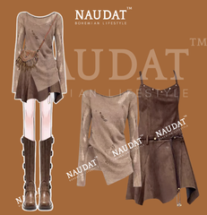 Đầm Boho Da Lộn - Aluna