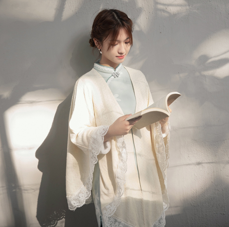 Choàng len sườn xám