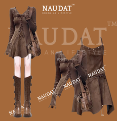 Đầm Boho Da Lộn - Aluna