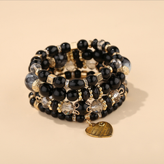 Bộ lắc tay - Tim hạt cườm