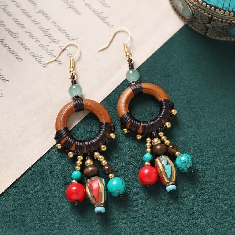 Hoa Tai Tây Tạng ngắn(handmade)