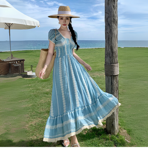 Đầm Vintage Xanh - Bluebell