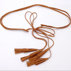 Thắt lưng đôi da lộn tua rua