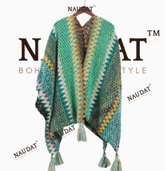 Khăn Choàng Thổ Cẩm - Poncho Cao Cấp
