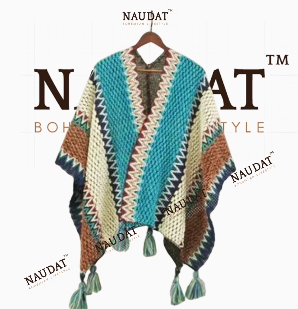 Khăn Choàng Thổ Cẩm - Poncho Cao Cấp