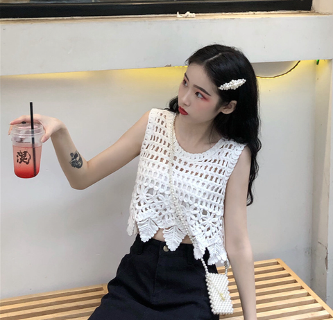 Áo Croptop Len Móc