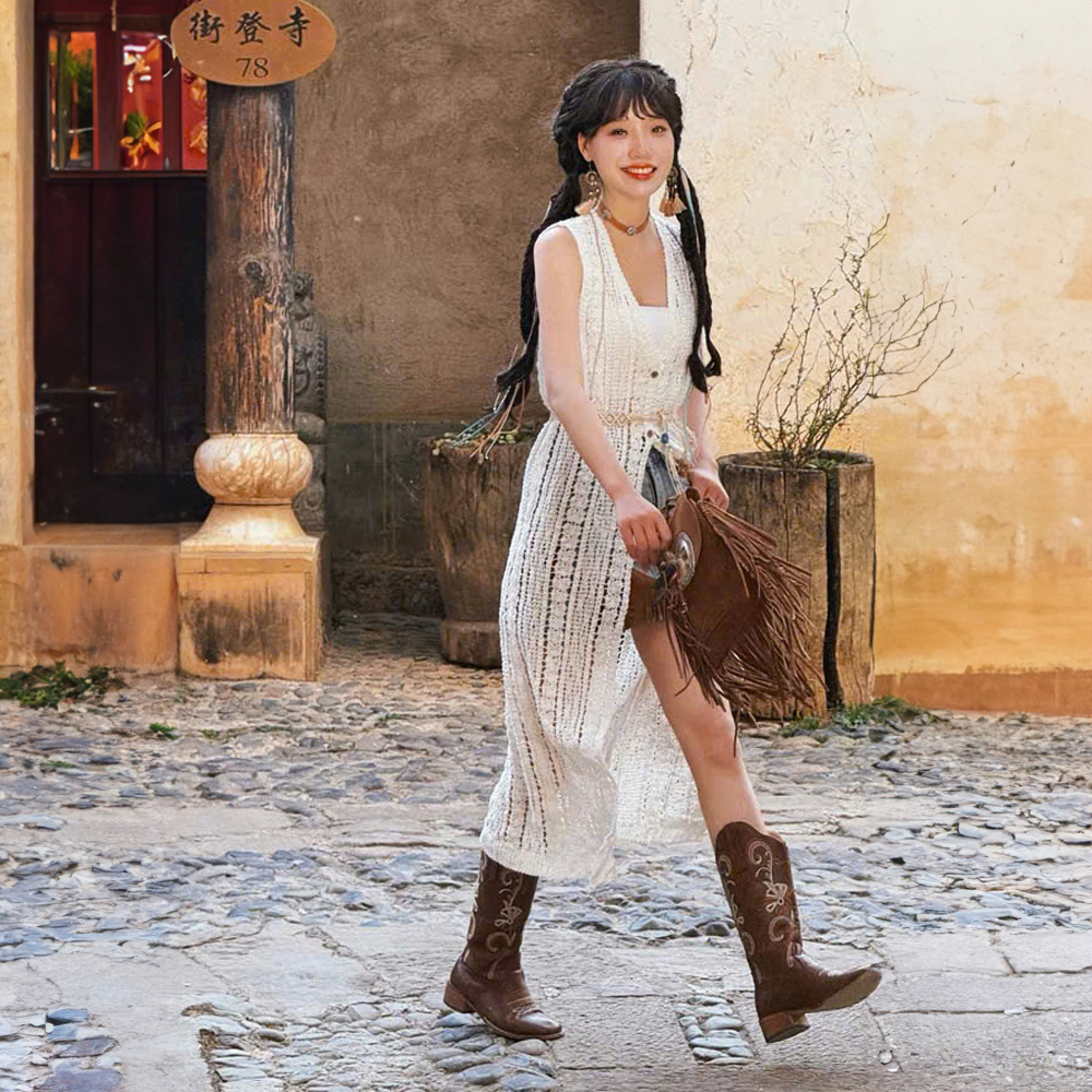 Áo khoác dài dệt kim