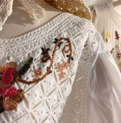 Áo Len Thêu Tay Cụt