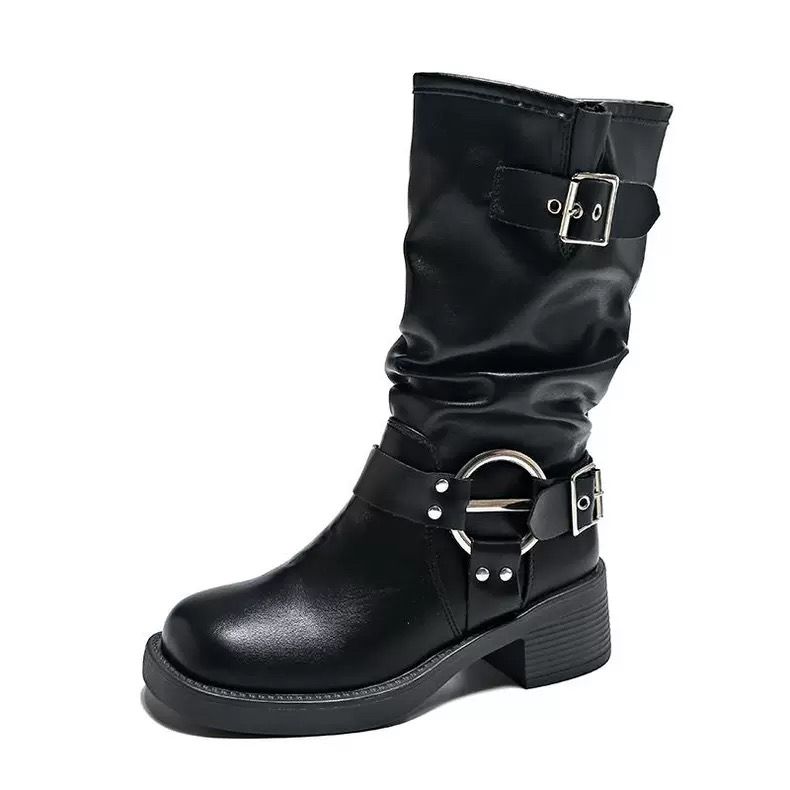 Giày Boot Nữ Khoá Gài Cổ Thấp - Nayah