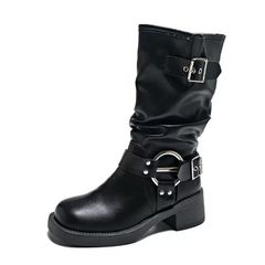 Giày Boot Nữ Khoá Gài Cổ Thấp - Nayah