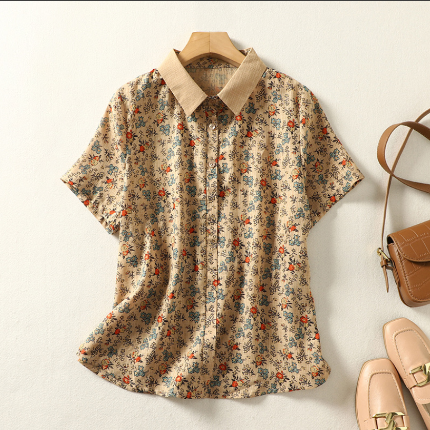 Áo sơ mi hoa nhí