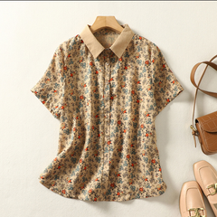 Áo sơ mi hoa nhí