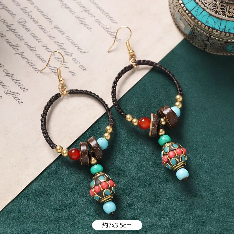 Hoa Tai Tây Tạng ngắn(handmade)