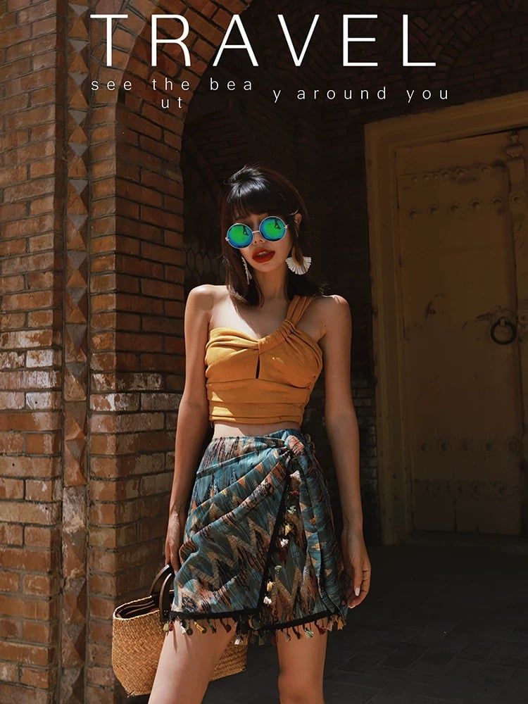 Áo Croptop Vàng - Desert Warrior