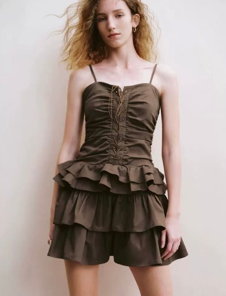 Đầm Vintage Nâu - Gilded Mocha