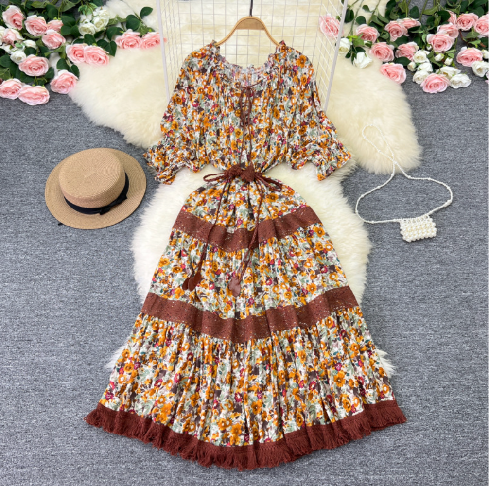 Đầm Boho Foliage Dài