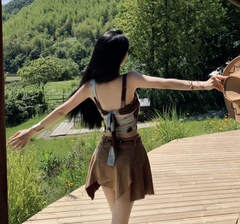 Áo Croptop Boho Loang Màu – Marula