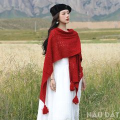 Khăn Choàng Len Tua Rua - Adaya