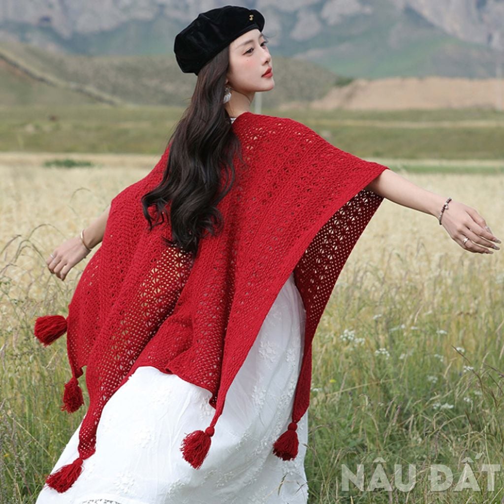 Khăn Choàng Len Tua Rua - Adaya